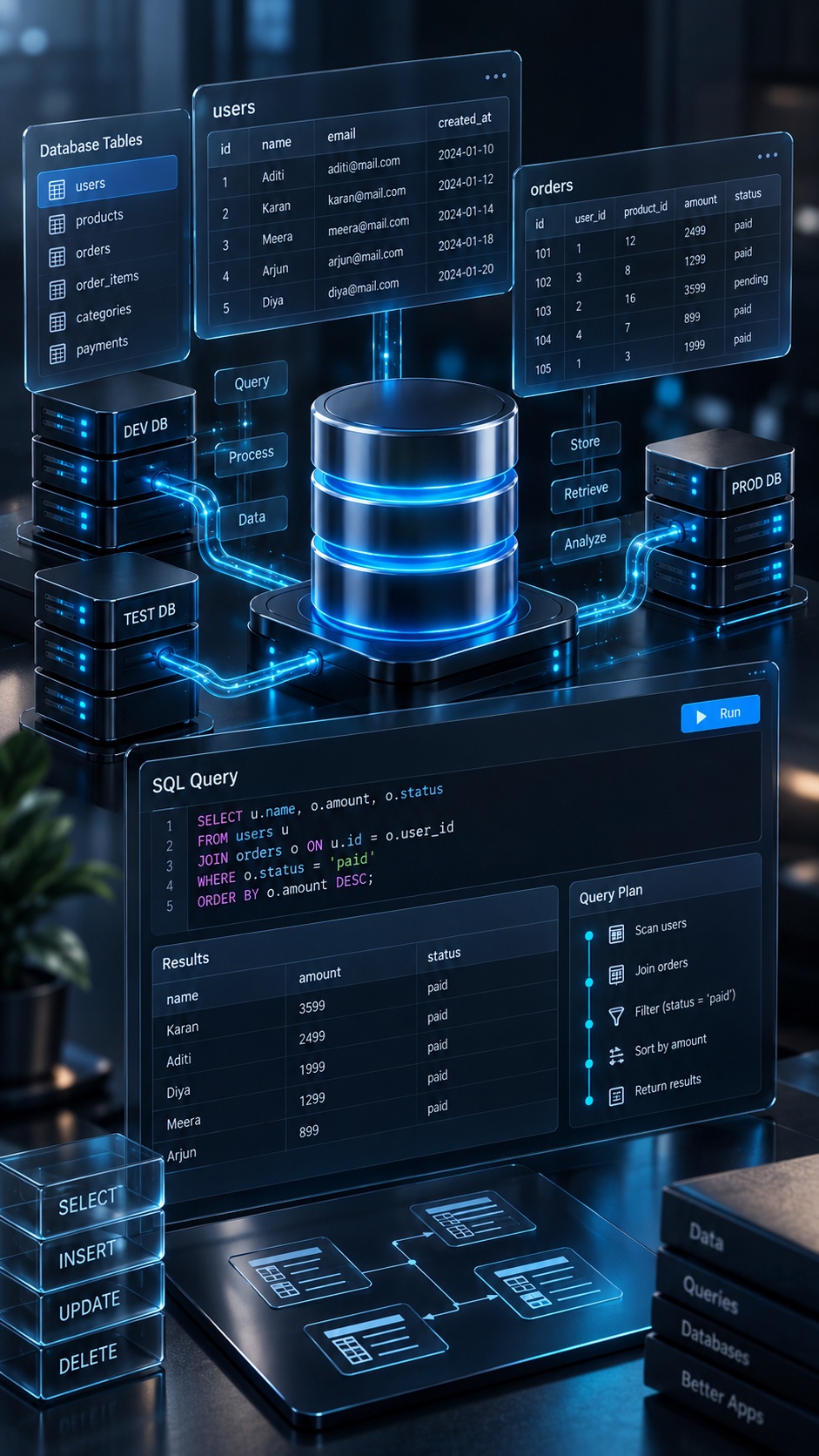 SQL database course training